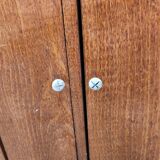 Vintage wooden doll wardrobe Art Deco