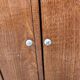 Vintage wooden doll wardrobe Art Deco