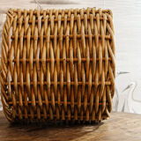 Large circular rattan basket