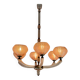Lustre vénitien en verre de Murano rose vers 1930
