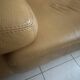 Roche Bobois beige leather sofa bed - Good condition