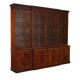 Large antique mahogany library with glass doors 19th Century