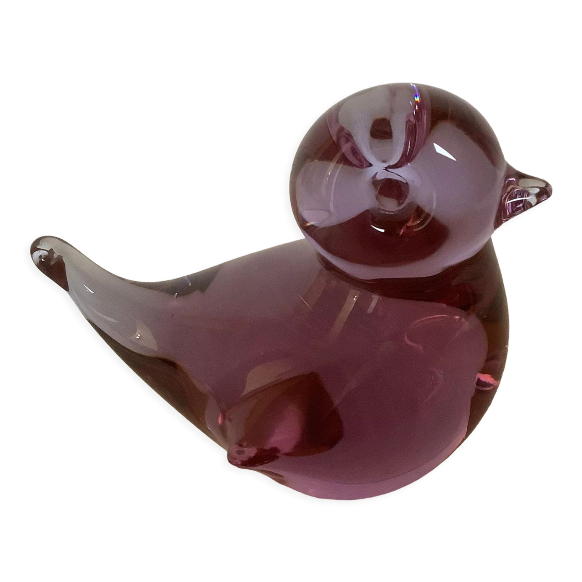 Purple pink glass bird paperpress