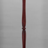 Lampadaire Art Deco en bois sculpté et opaline, France, circa 1925
