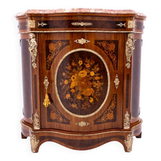 Antique inlaid chest of drawers, France, around 1850. After renovation.