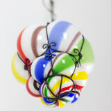 Series of polychrome glass "barley sugar" lanterns, 1950s