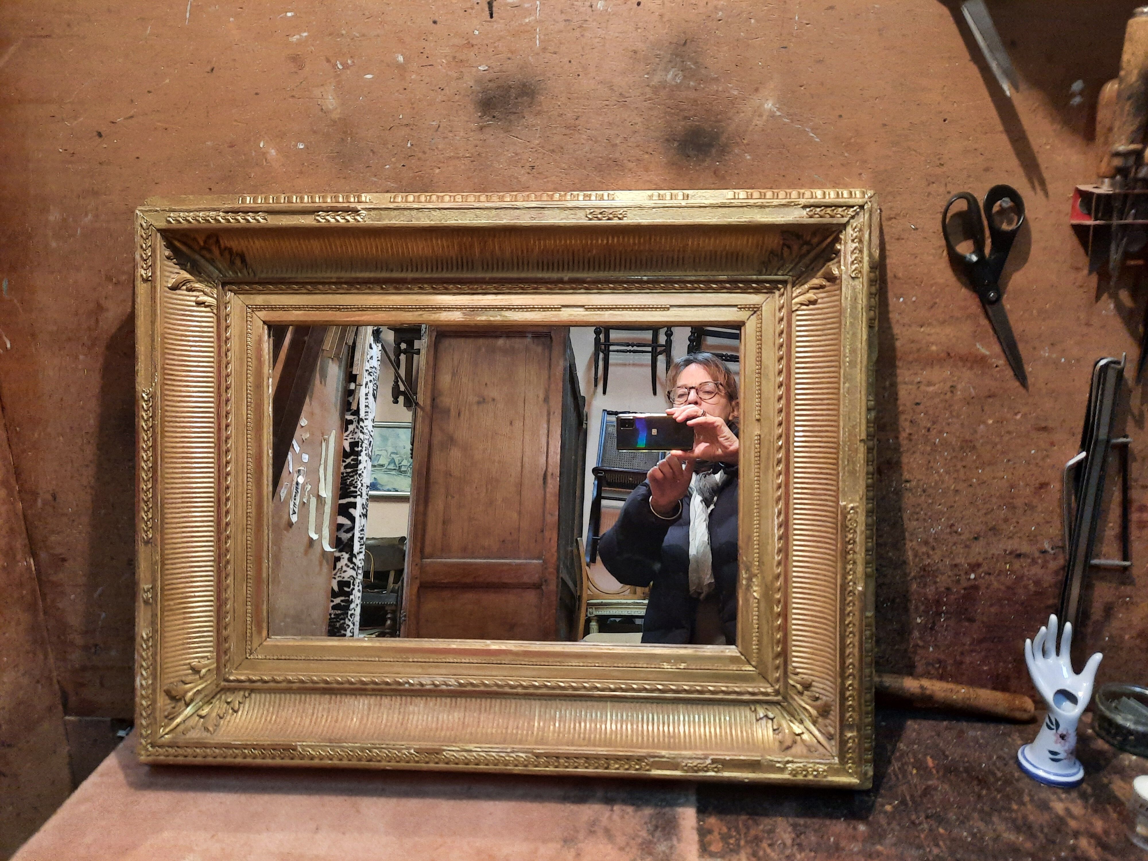 Gilded wood mirror 59x76cm