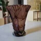 Vase art déco en pâte de verre