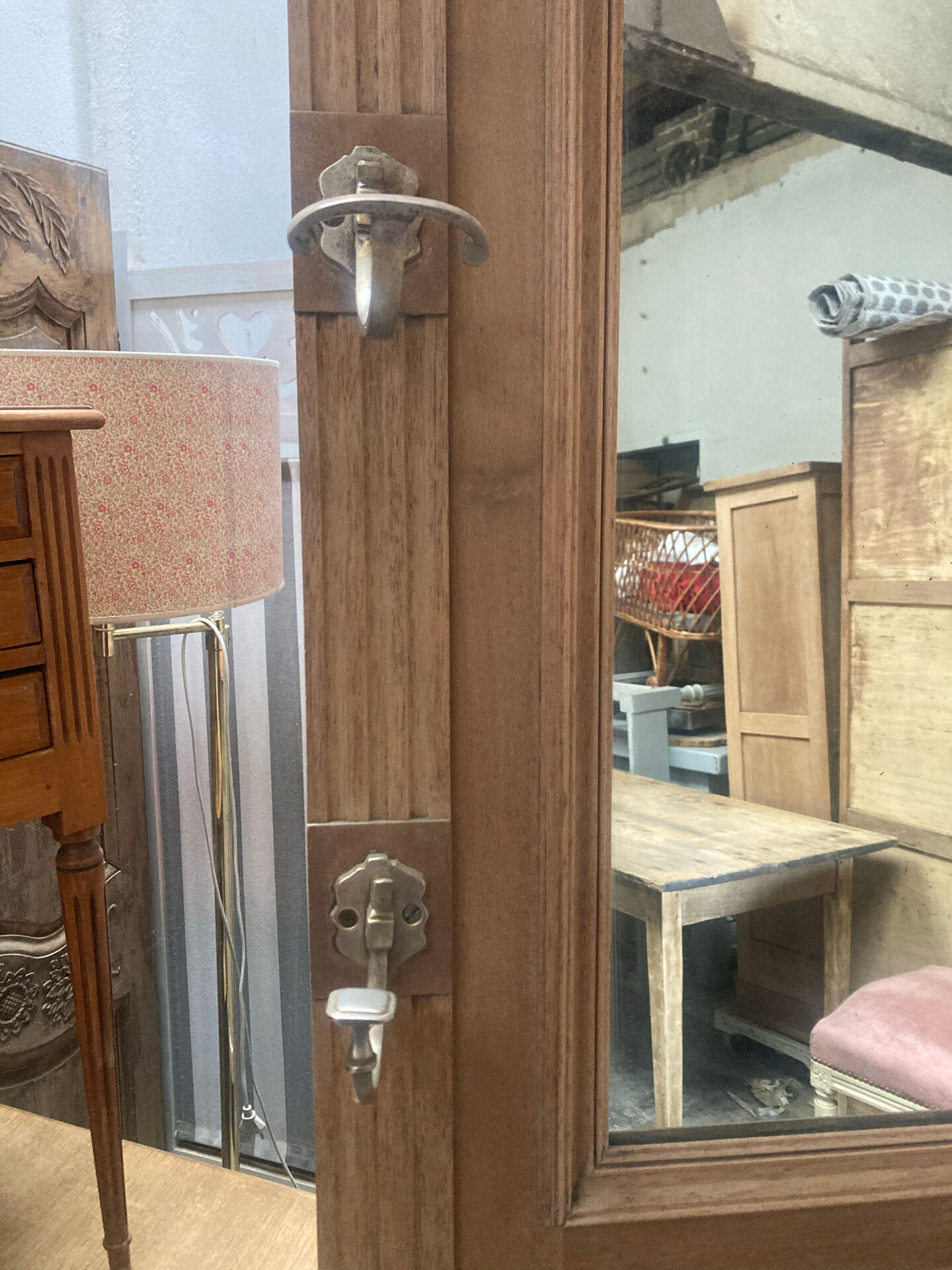 Coat rack wardrobe in wood, Napoleon III style.