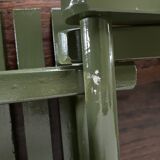 Vintage slatted fishing stool