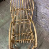 Rocking chair in rattan 1960