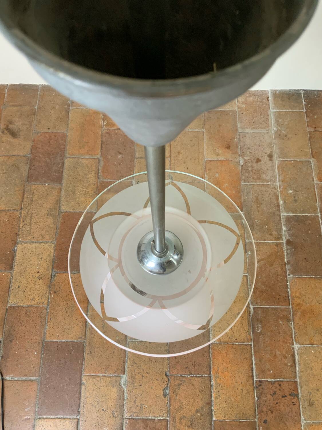 Pink opaline pendant light