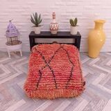 Handmade Berber pouf in wool 60 X 60 X 20 CM