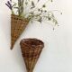 Decorative wall basket, wicker