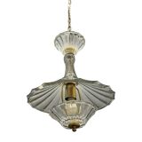 Vintage Crystal Pendant Light by Caldier, Italy, 1970s