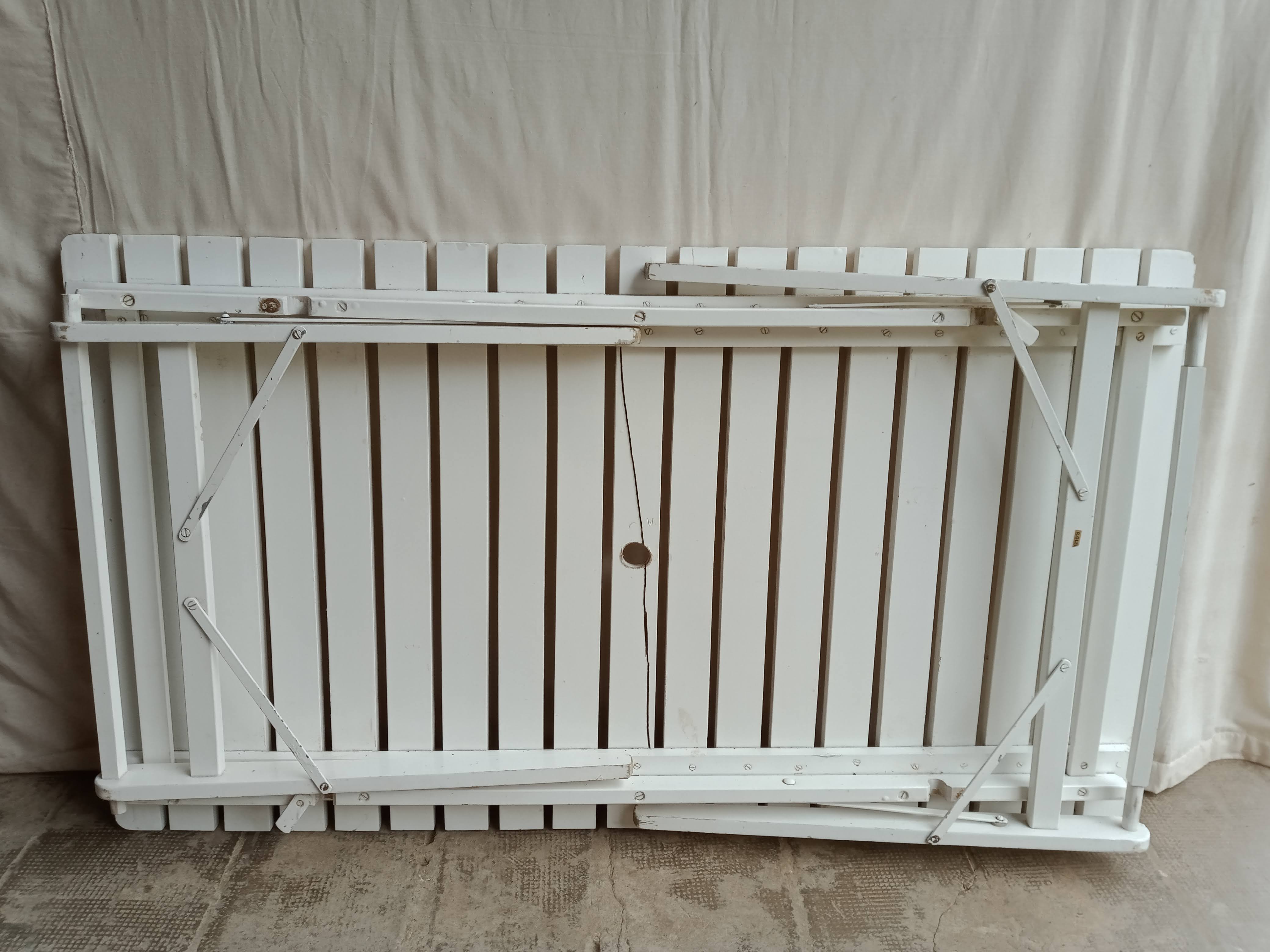 Vintage garden furniture R Gleizes in white painted wood