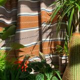 L Handmade Striped Vintage Boho North African Carpet (#2) - Area Rug 238x159