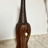 Vintage Brutalist Ceramic Vase or Large Lamp Base - Accolay Style