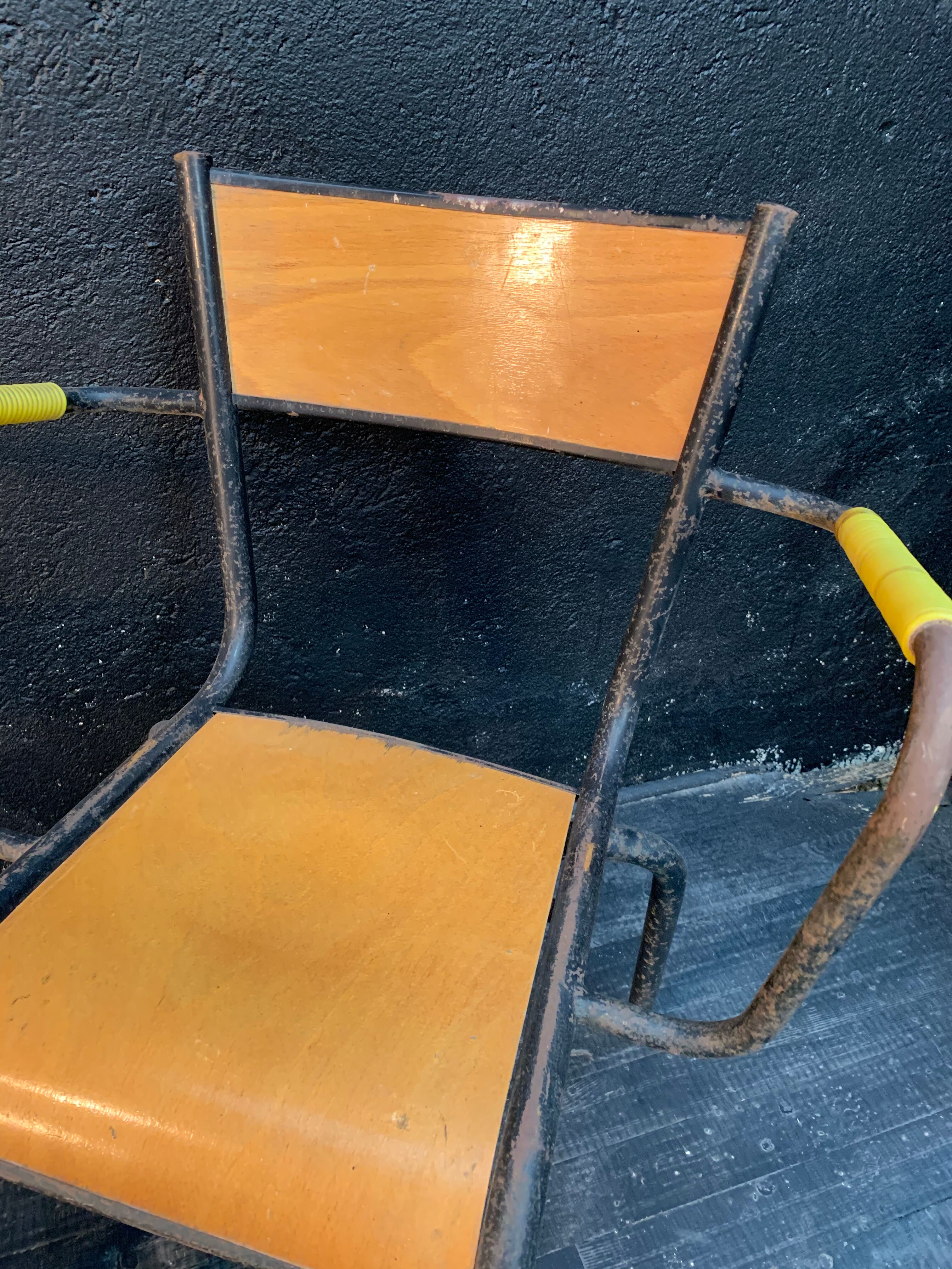 Pair of armchairs, school chairs 1950