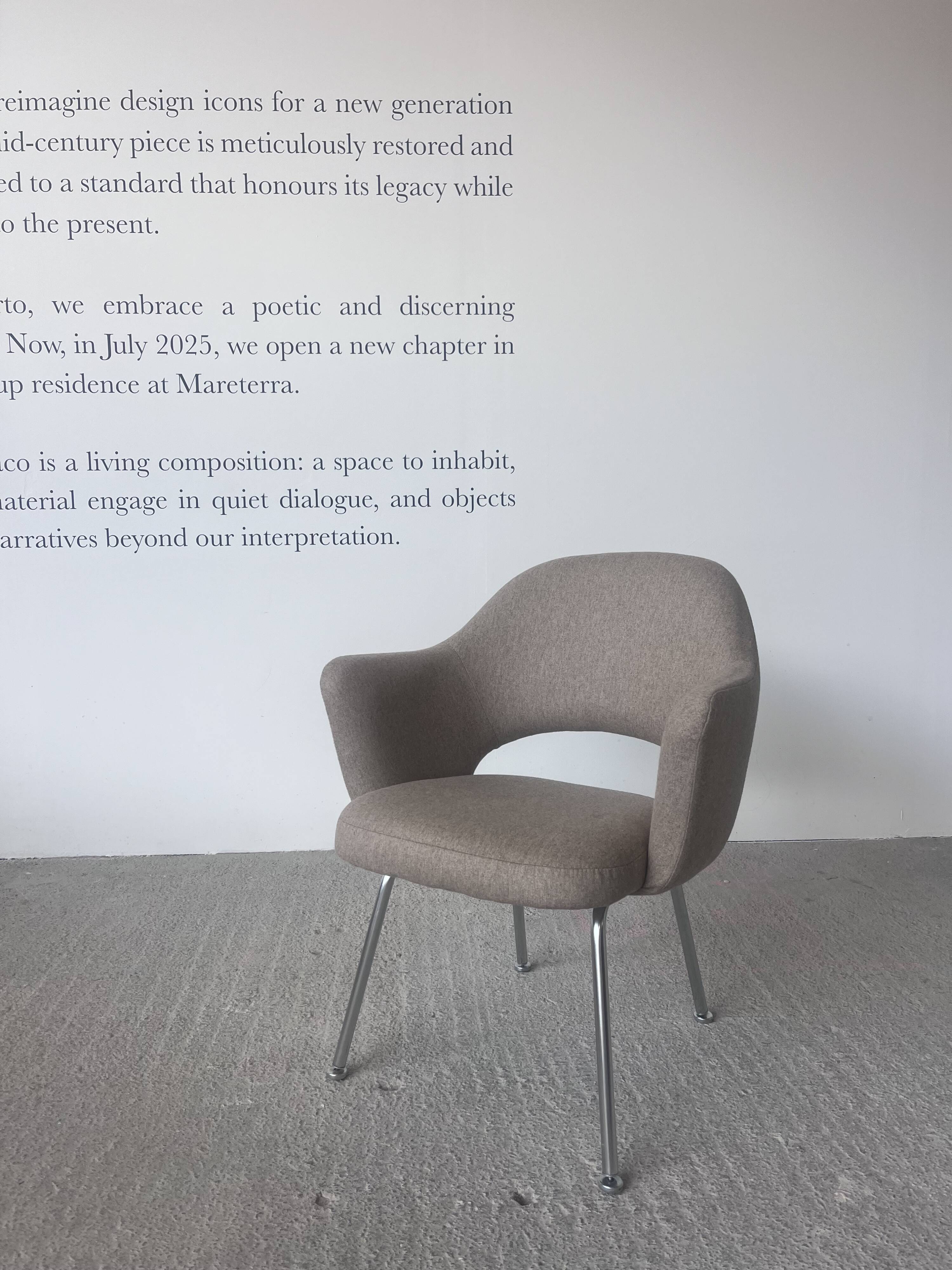 Eero Saarinen fabric armchairs