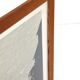 Set of 2 mid-century Erling Juhl wood prints in original larch wood frames / 1960s