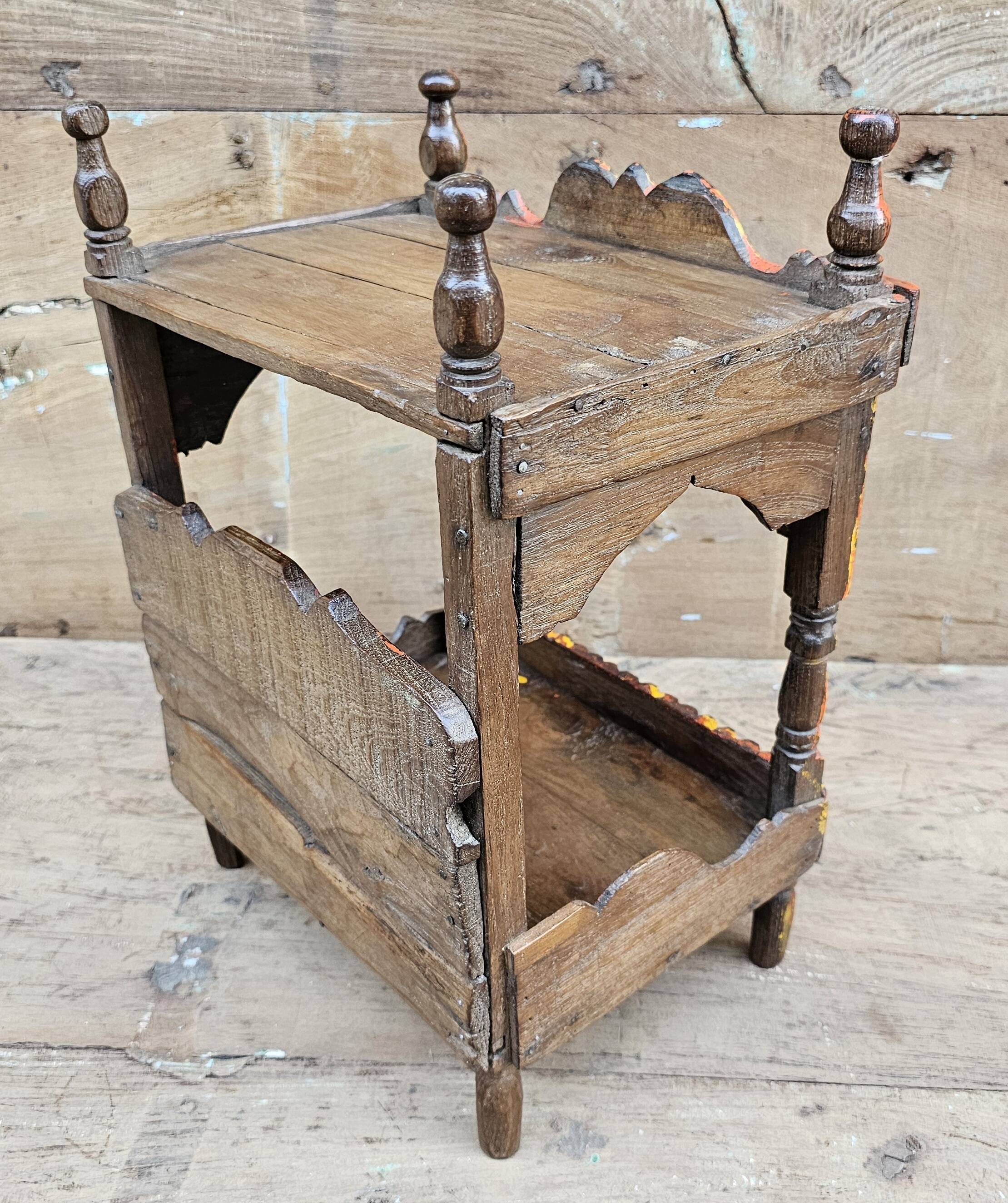 Old Burmese teak offering cabinet