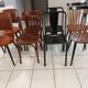 Suite de 8 chaises de bistrot dépareillées Baumann mondor ,tolix  vintage années 1960