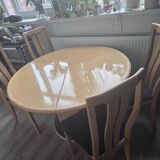 Skovby SM32 expanding dining table + 6 chairs