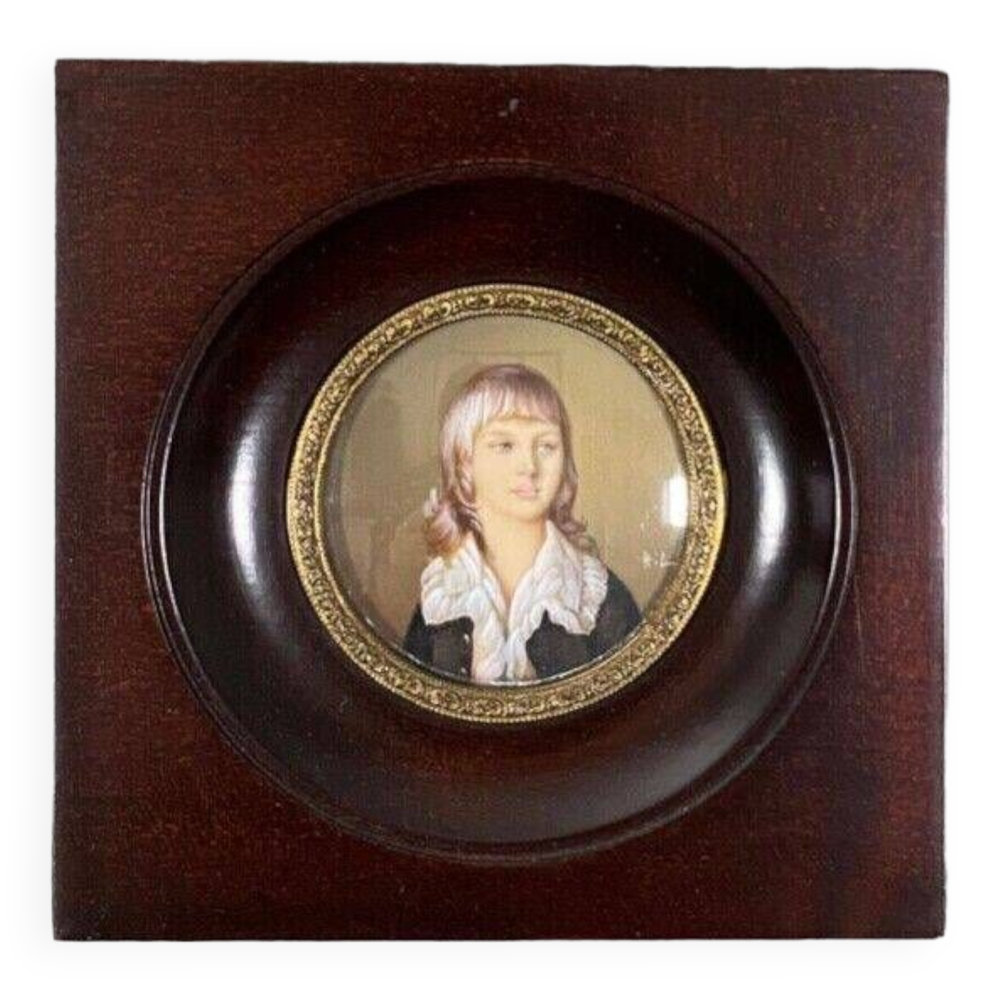 Miniature signed Hil hand painted mid-20th century Prince Adolphe