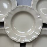 Ivory fluted deep plates Sarreguemines
