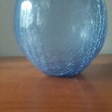 Vase boule verre craquelé