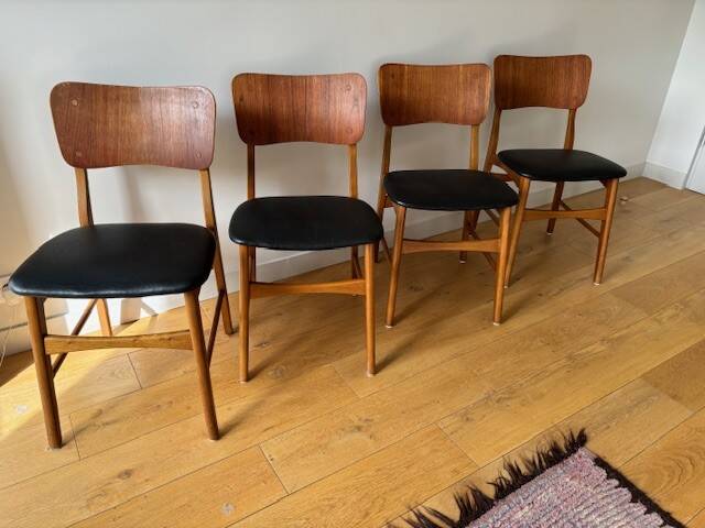 4 Boltinge Mobelfabrik model 62 chairs - Denmark, 1950s