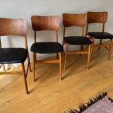 4 Boltinge Mobelfabrik model 62 chairs - Denmark, 1950s