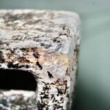 Brutalist stone candle holder 1960