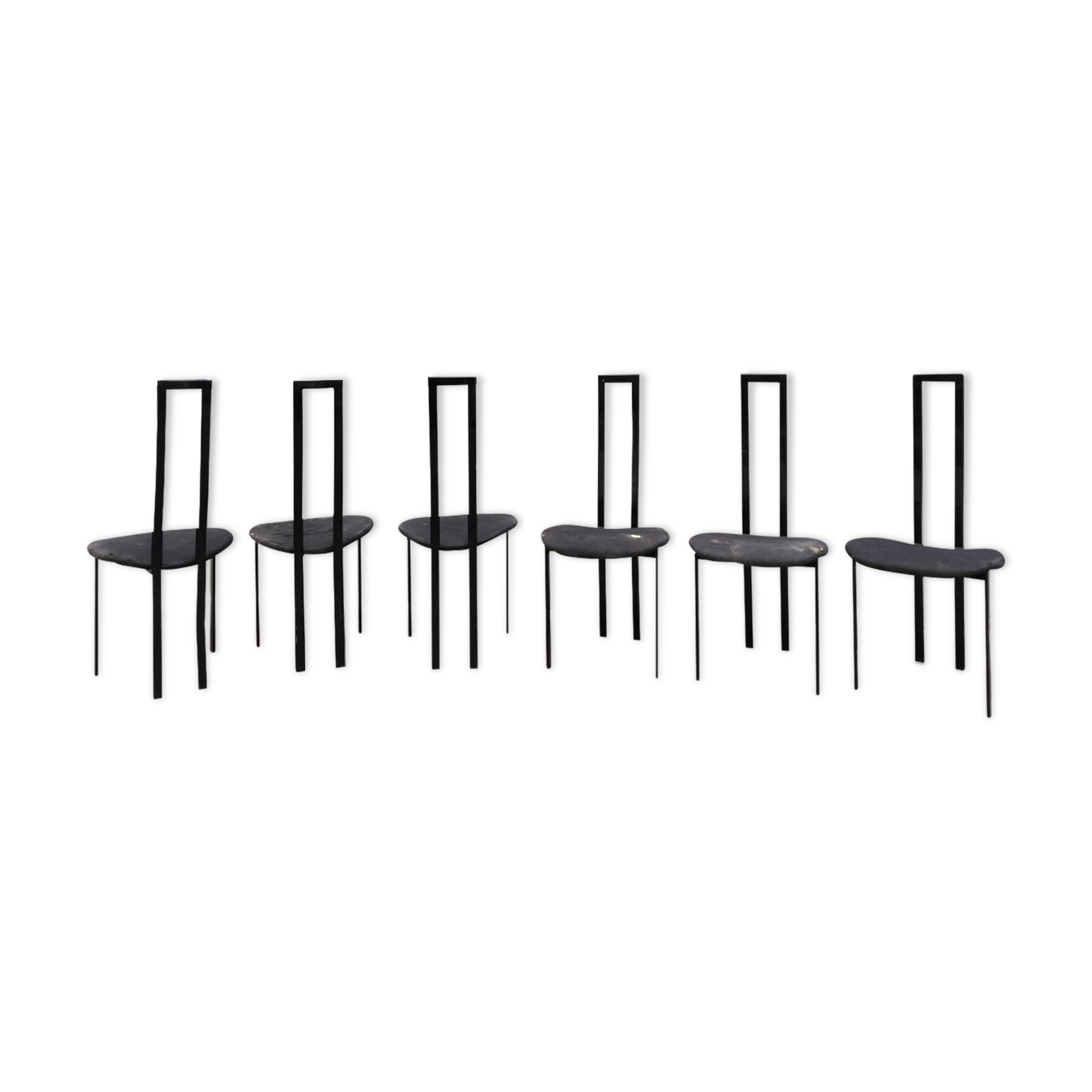 Set of 6 chairs Catellan Italy 80s
