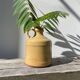 Antique glazed terracotta jug vase