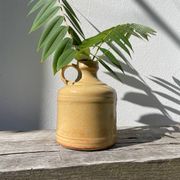 Antique glazed terracotta jug vase