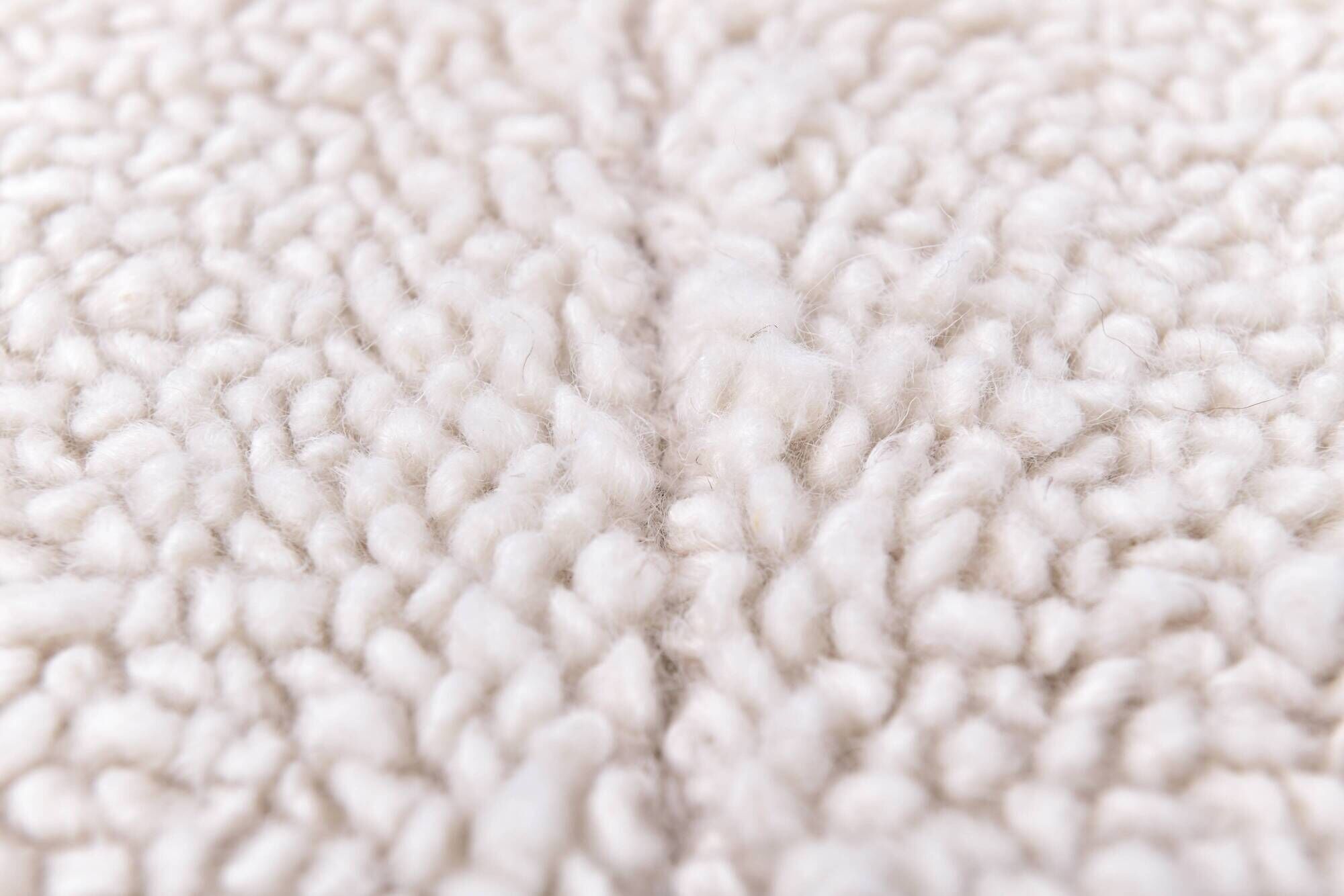 9x10 Handmade Wool White Moroccan Rug, 266x296Cm