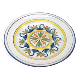 Old polychrome plate Earthenware Lunéville Diameter: 230mm