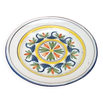 Assiette polychrome ancienne   Faïence Lunéville  Diamètre : 230mm