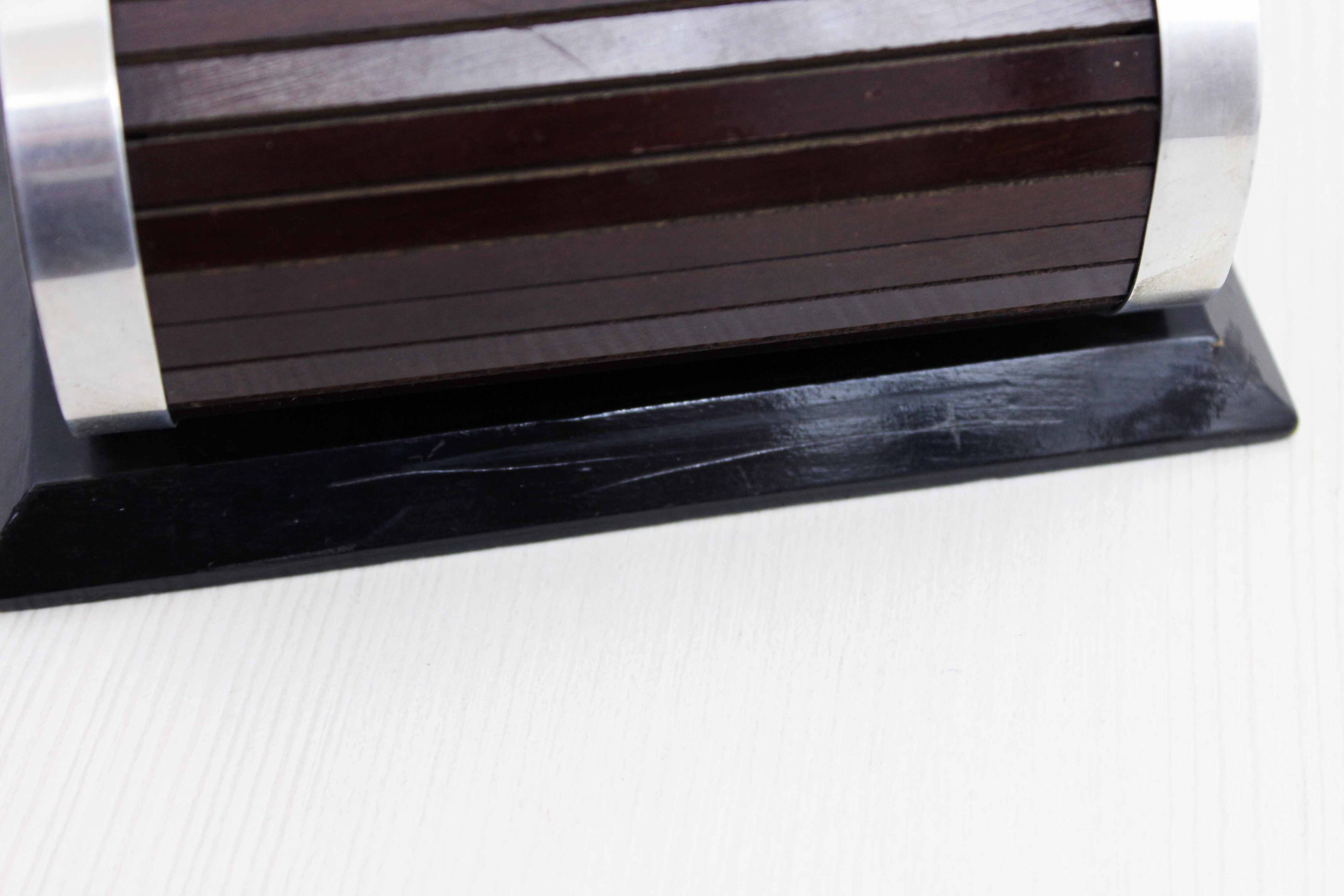 Art Deco cigar humidor and ashtray with drawer