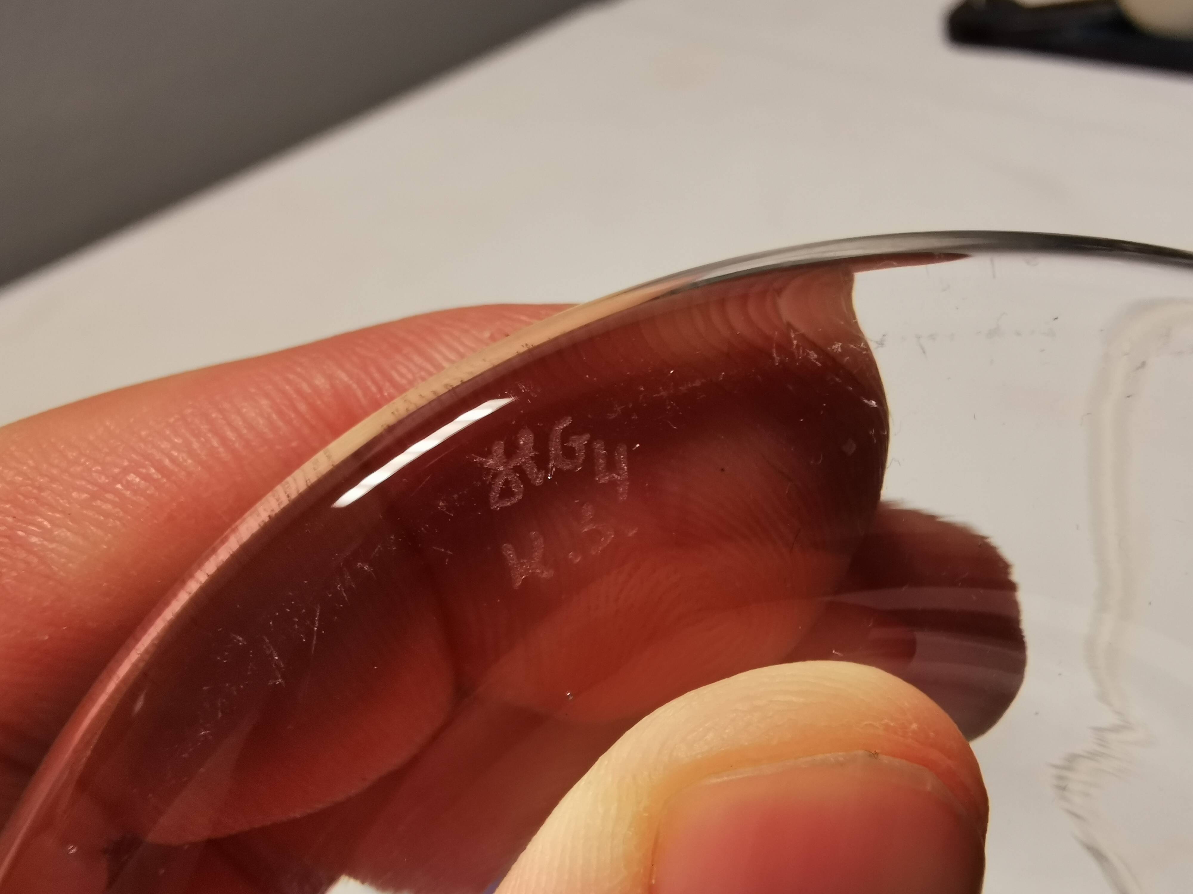 Vase with trumpet-shaped foot, in translucent and blue glass, model Lagune, 1974.