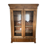 Armoire/bibliothèque noyer américain vitrée