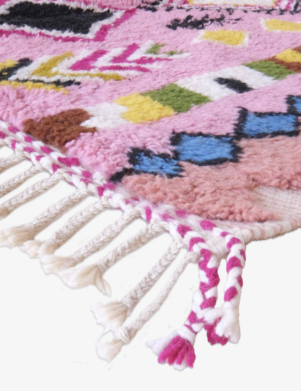 Pink Berber Rug - 206 x 160 cm