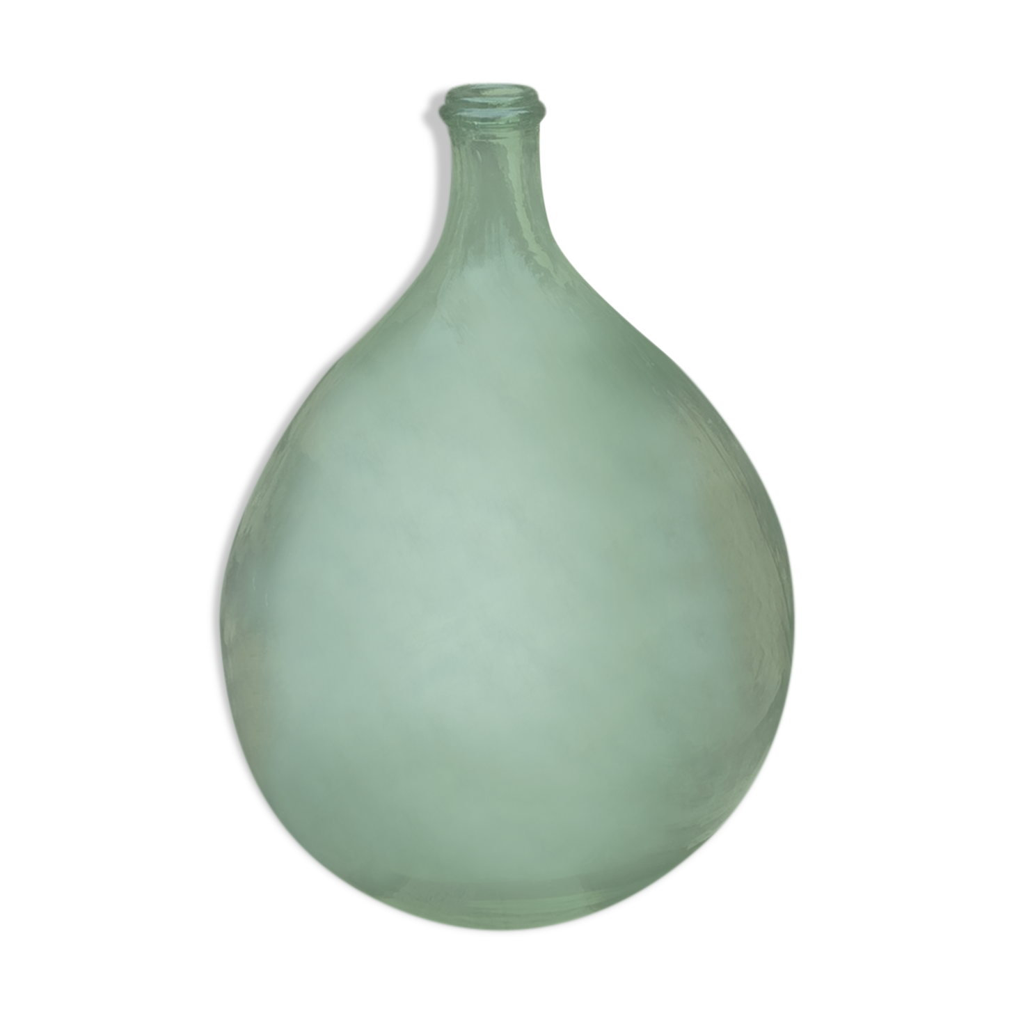 Dame-jeanne en verre soufflé couleur vert  15 litres