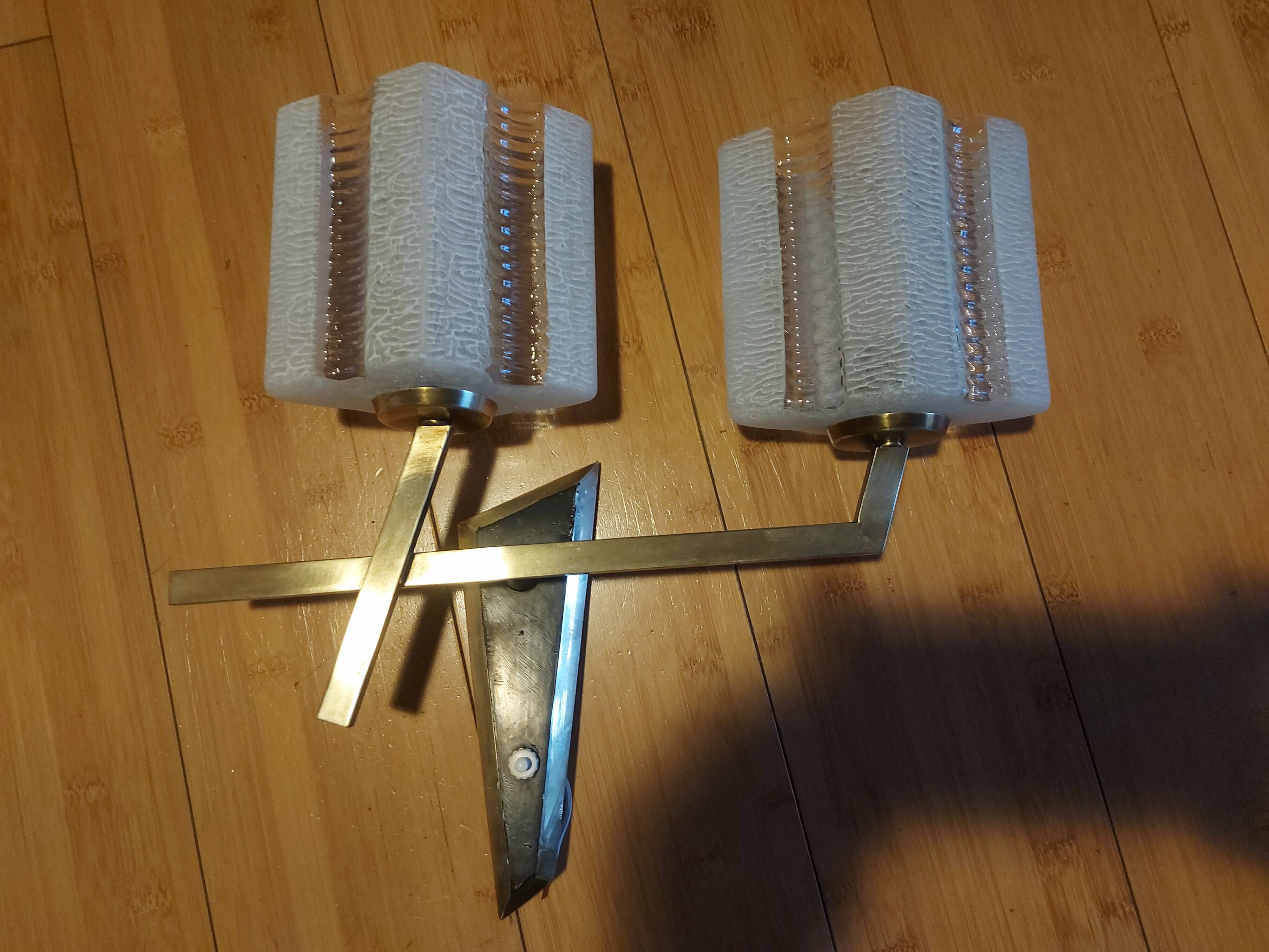 Glass wall lamp 50'S Lunel