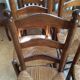 Lot de 6 chaises en bois et paille