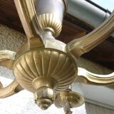 Lustre ancien en cuivre et laiton