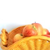 Basket of fruit in basketry, Vallauris 1960
