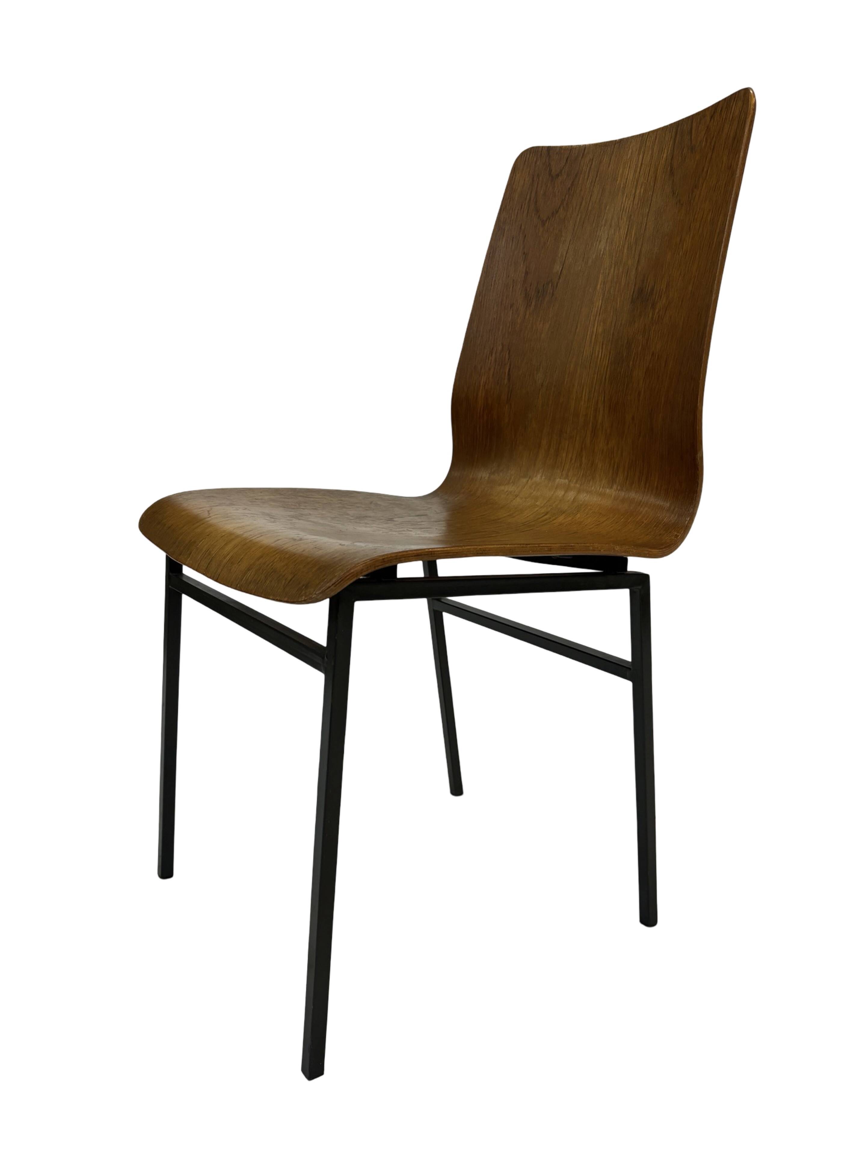 Vintage Friso Kramer for Auping 'Euroika' plywood dining chair, The Netherlands 1960's
